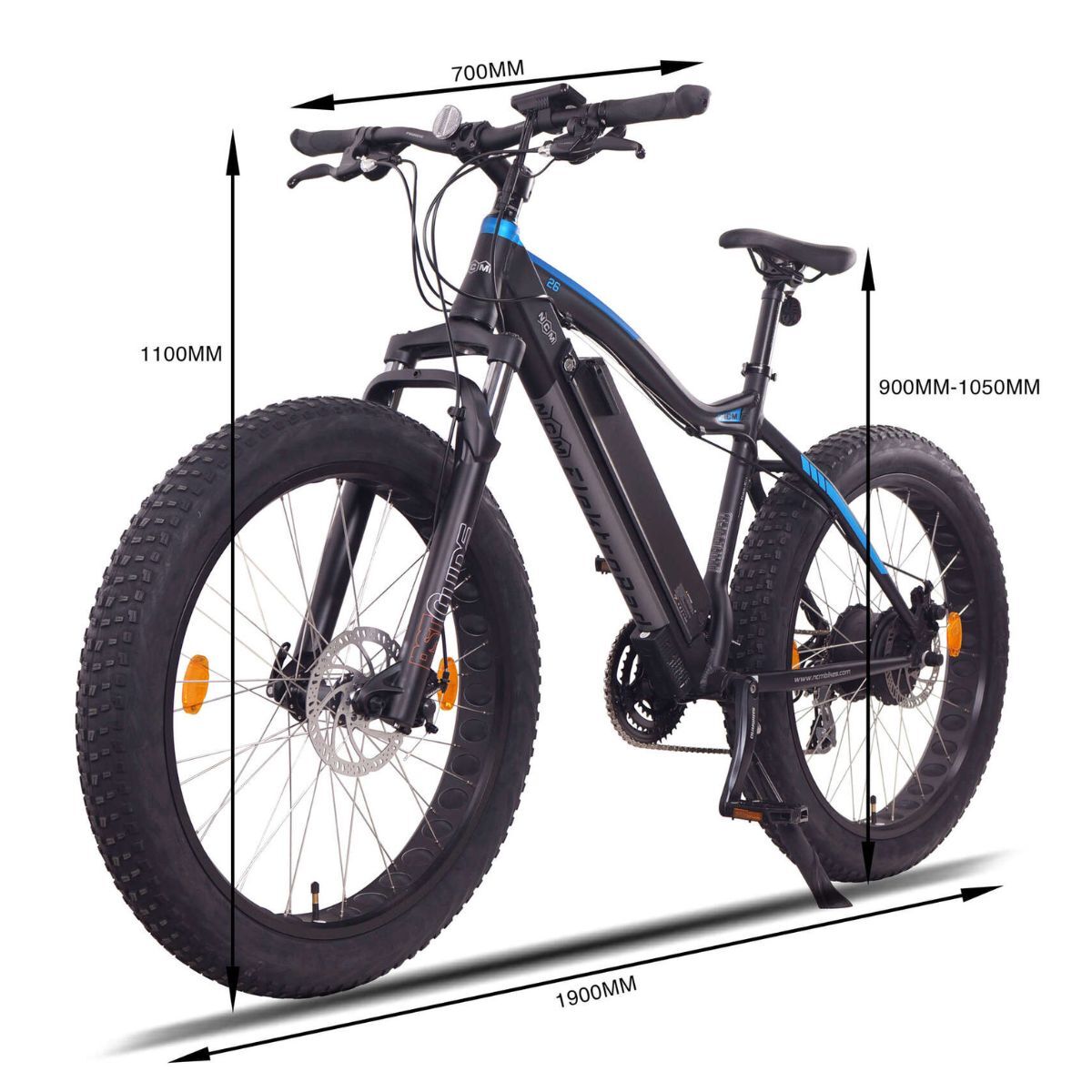 NCM Aspen Plus Fat Electric Bike, E-Bike, 48V 16Ah 250W, E-MTB 768Wh Battery