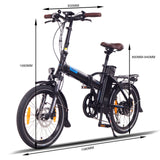 NCM London+ Folding E-Bike, 250W, 36V 19Ah 684Wh Battery