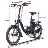 NCM Paris Folding E-Bike, 250W, 36V 15Ah 540Wh Battery
