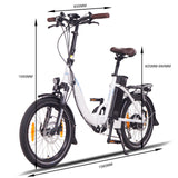 NCM Paris+ Folding E-Bike, 250W, 36V 19Ah 684Wh Battery