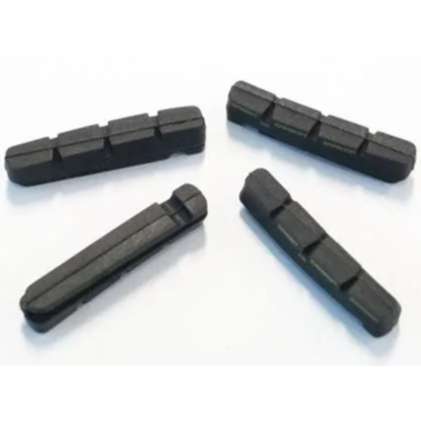 Carbon Brake Pads, BRAKCO High Performance Pads, Shimano Compat 55mm(Sold in 2 sets, front and rear) Green Line