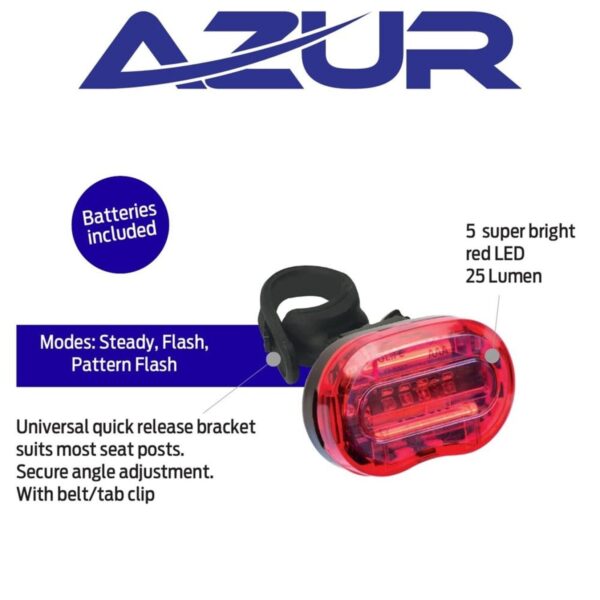 AZUR BATTERY TAIL LIGHT 25L (50)(10)