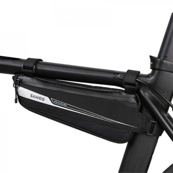 SAHOO Race (low profile) frame bag 0.6L water resistant zipper, L25/H/9/W4 cm. top tube/seat tube mount.