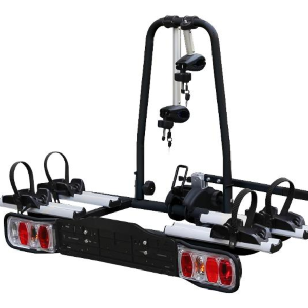 Car Rack Bike Carrier STOWAWAY for E-Bikes - Tow Ball Mount, 2 Bikes, Push/Tilt Lever Design