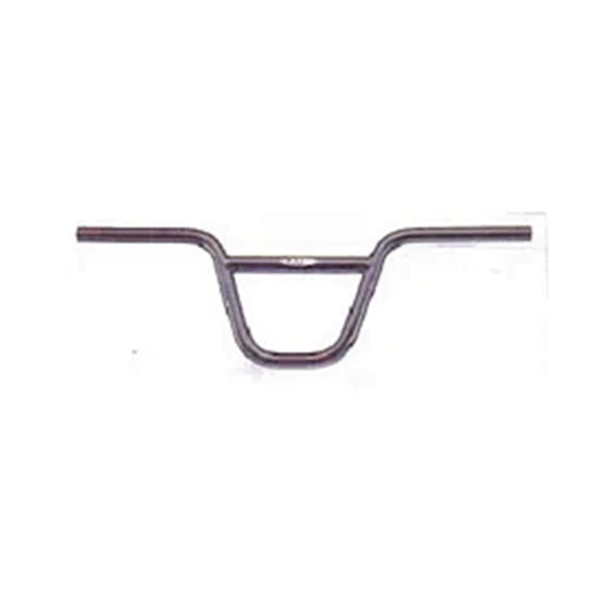 HANDLEBAR 22.2mm, 64cm Wide, 185mm Rise, 20" BMX, Steel BLACK