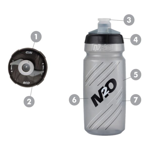 M2O Pilot Water Bottle 620ml Smoke/Black